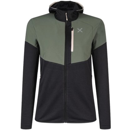 MONTURA THERMALGRID PRO 2 MAGLIA W NERO/VERDE SALVIA MIKINA