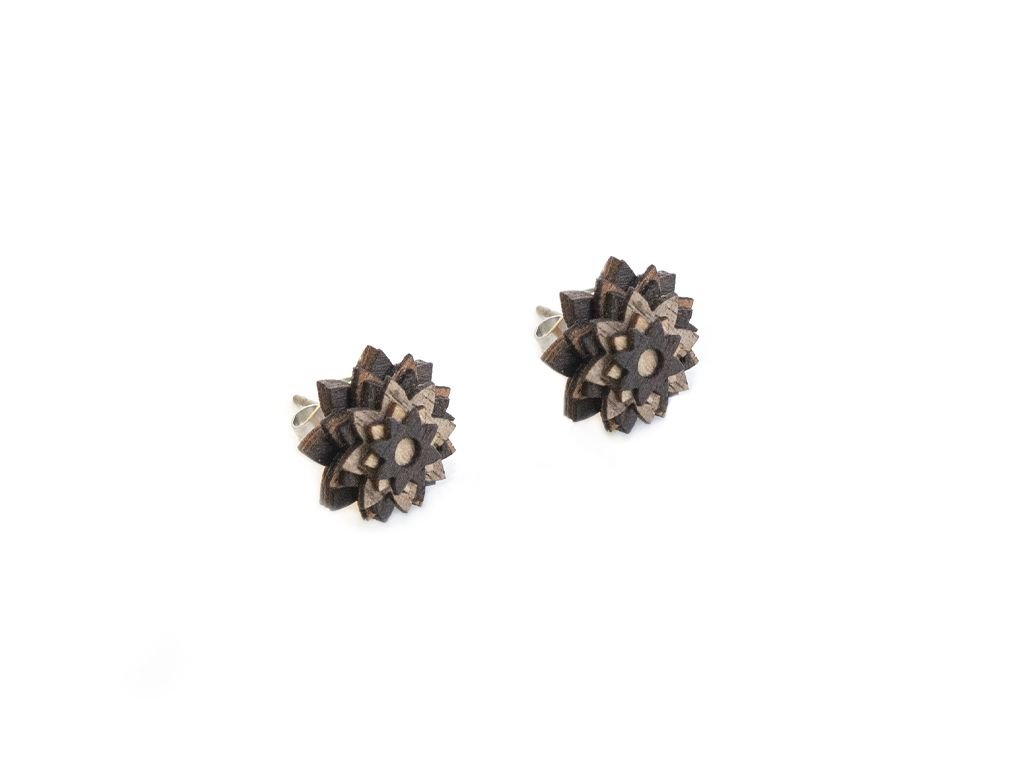 african flower earrings