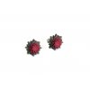 red flower earrings