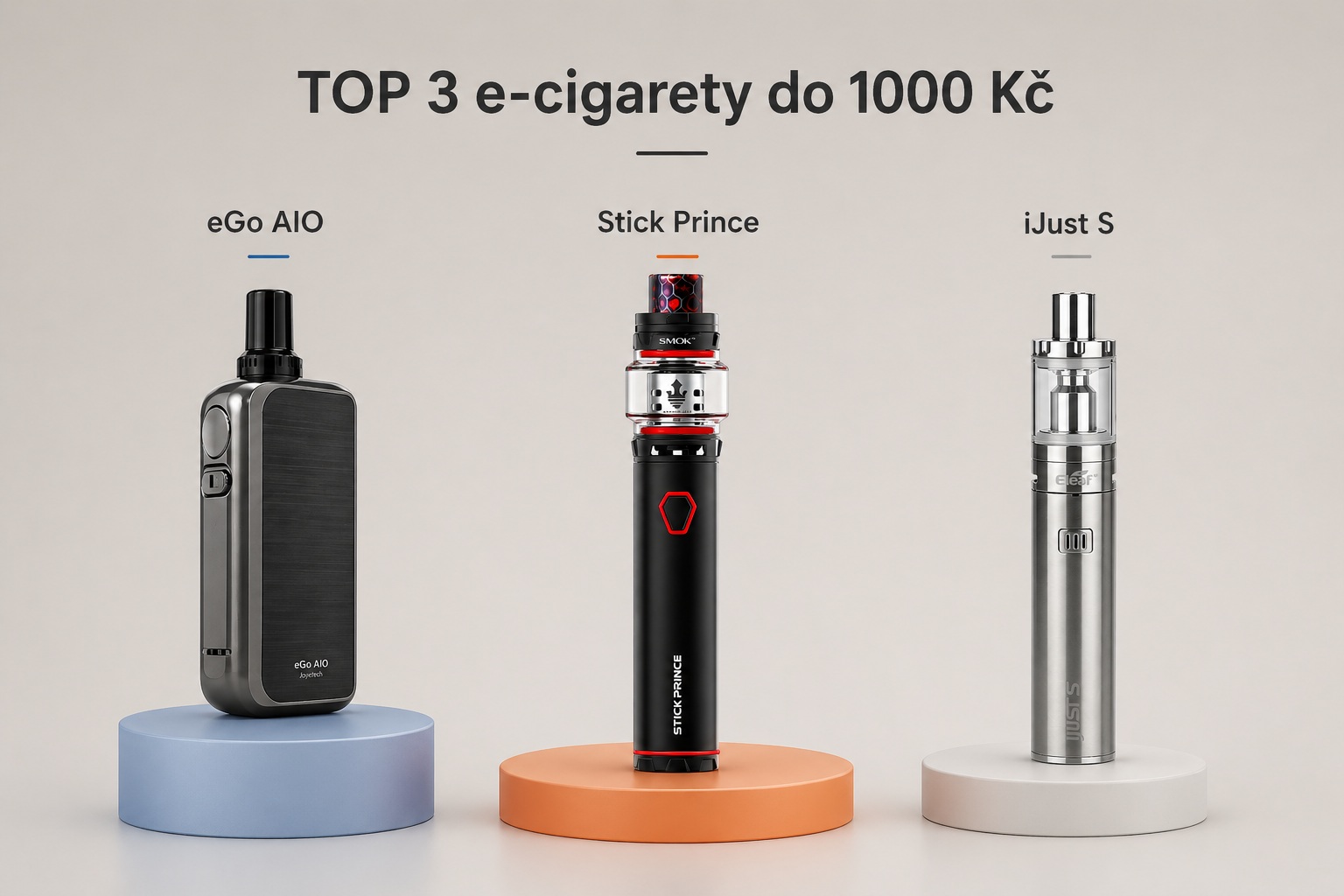 Recenze 3 nejprodávanějších e-cigaret do 1000 Kč