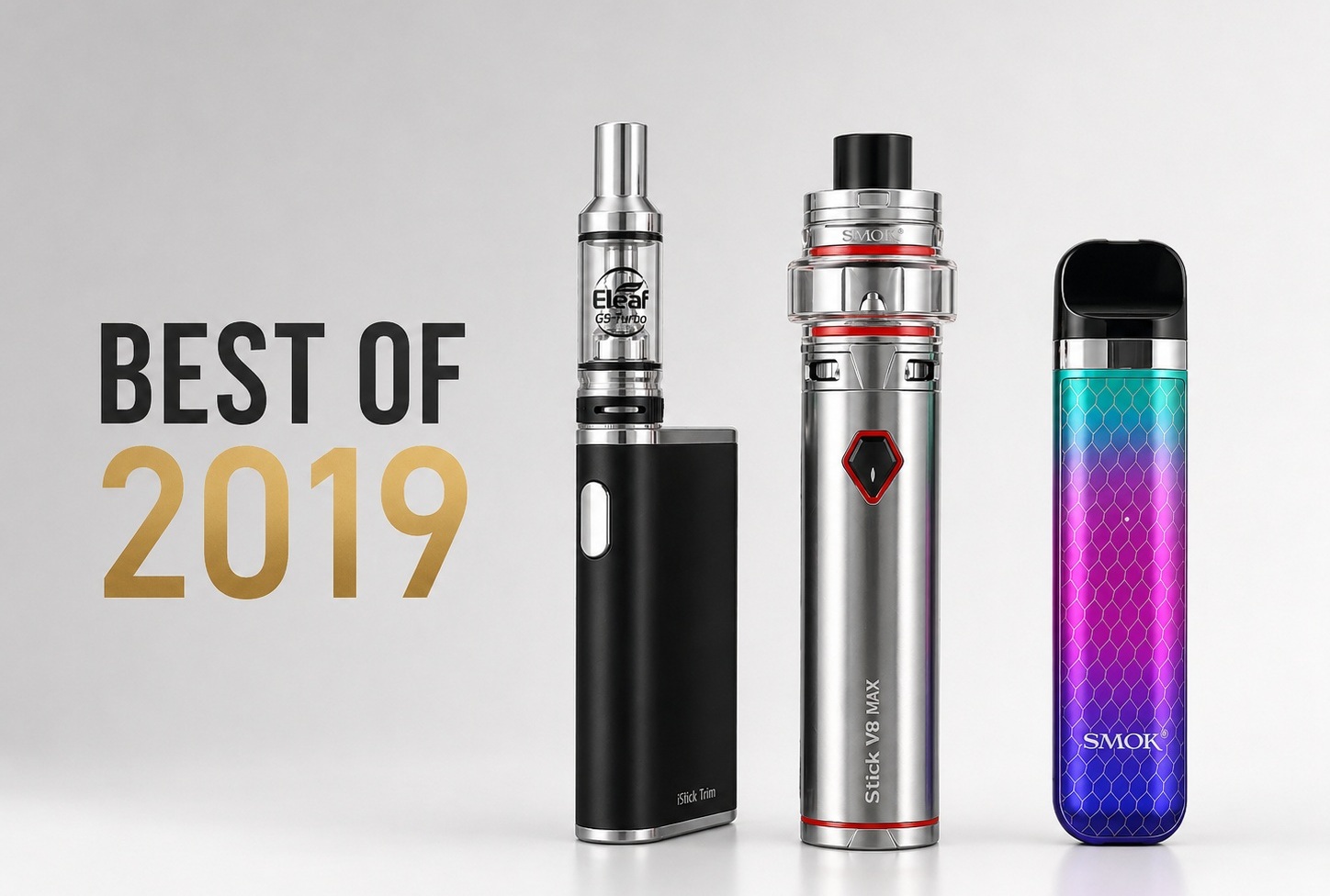 Nejlepší elektronické cigarety roku 2019: Třímáte nějakou z nich v rukou?