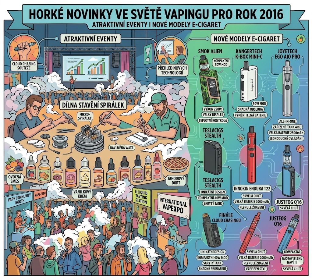 Horké novinky ve světě vapingu pro rok 2016: Atraktivní eventy i nové modely e-cigaret