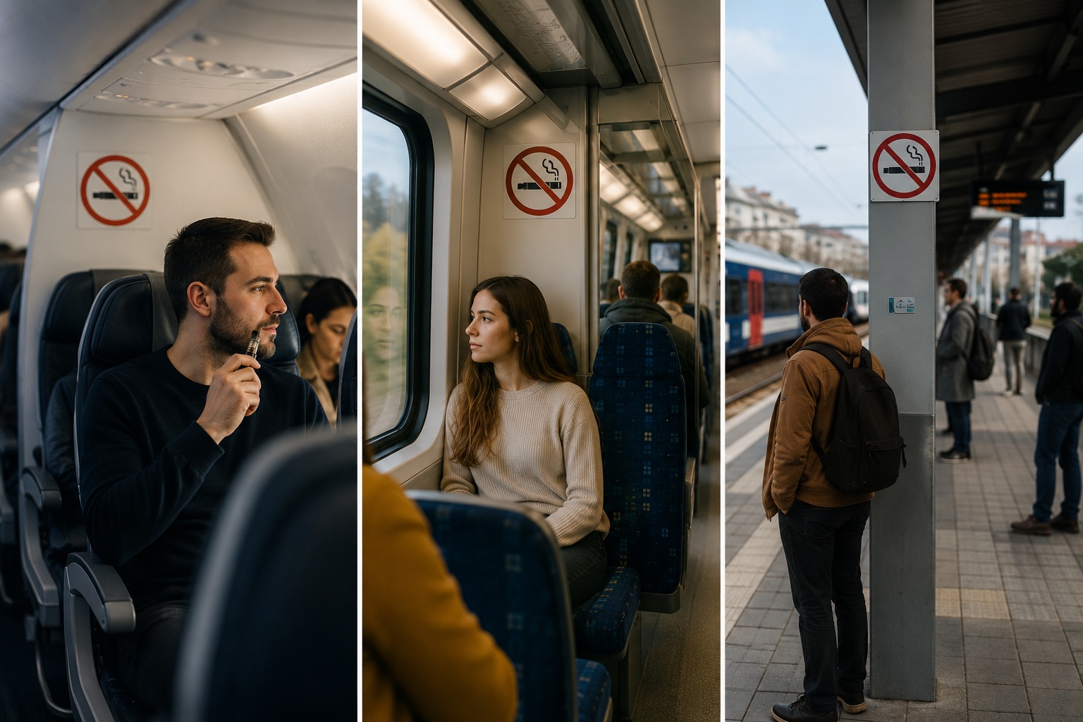 Kde platí zákaz e-cigaret? V letadle, ve vlaku i na zastávce