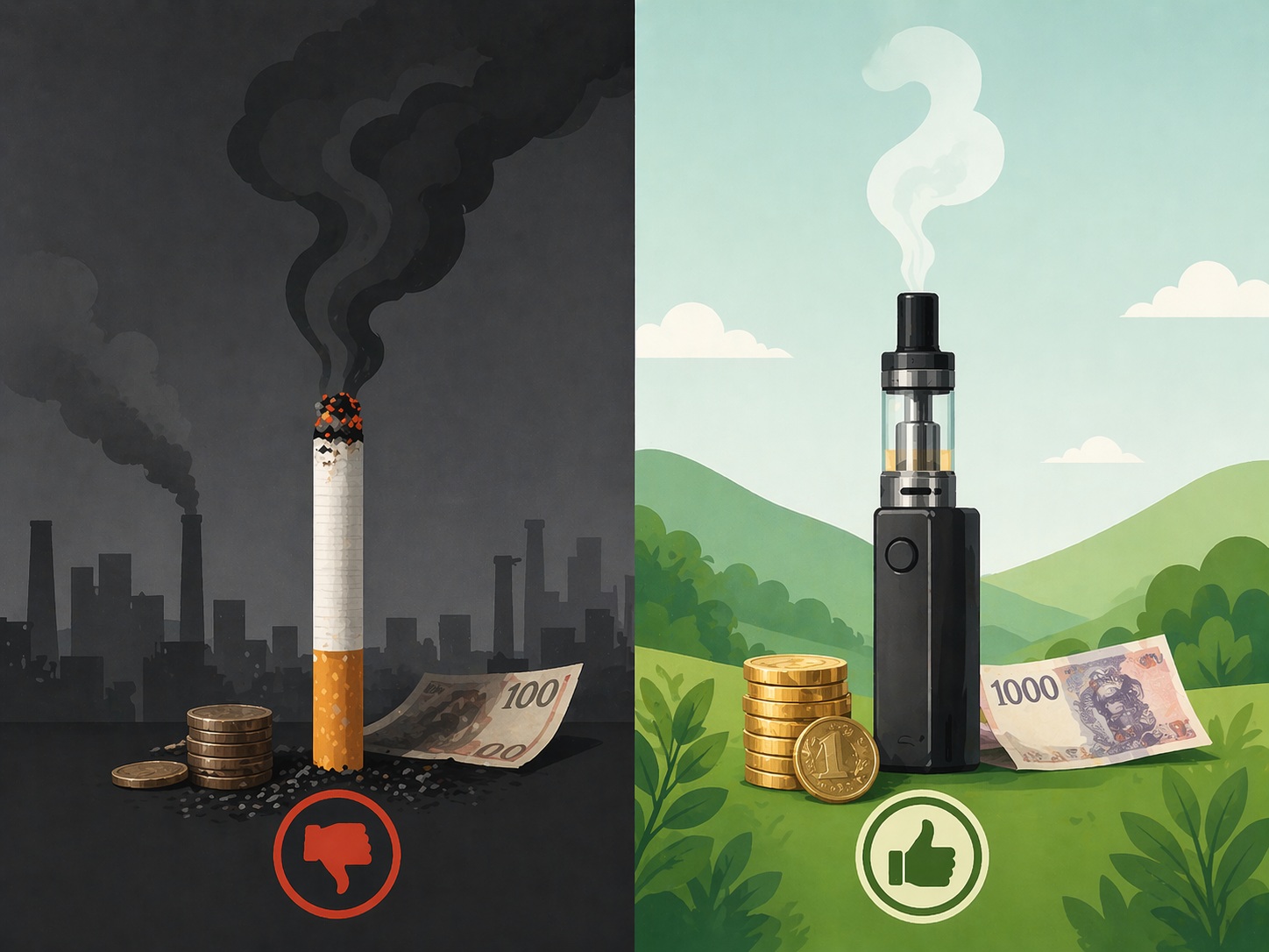 Kouření versus vapování – rozdíl pozná i vaše peněženka