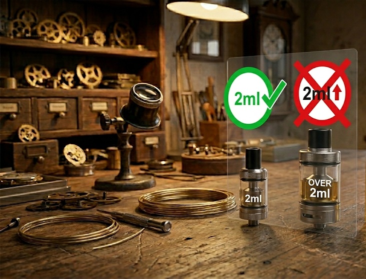 Omezení clearomizérů nad 2 ml: jak to vidí zákon?