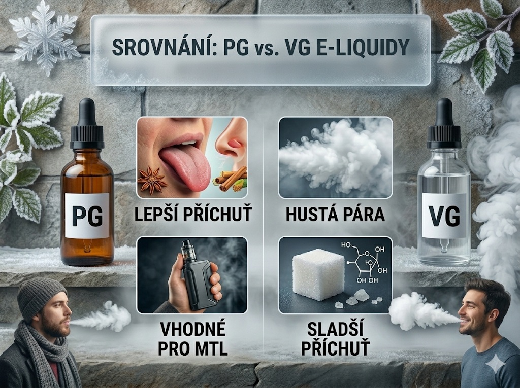 PG versus VG liquidy. V čem je rozdíl?