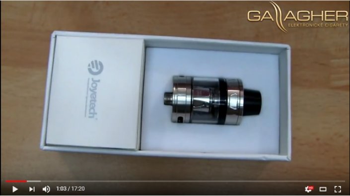 YouTube videomanuál: elektronický mód eVic Primo Mini a atomizér ProCore Aries