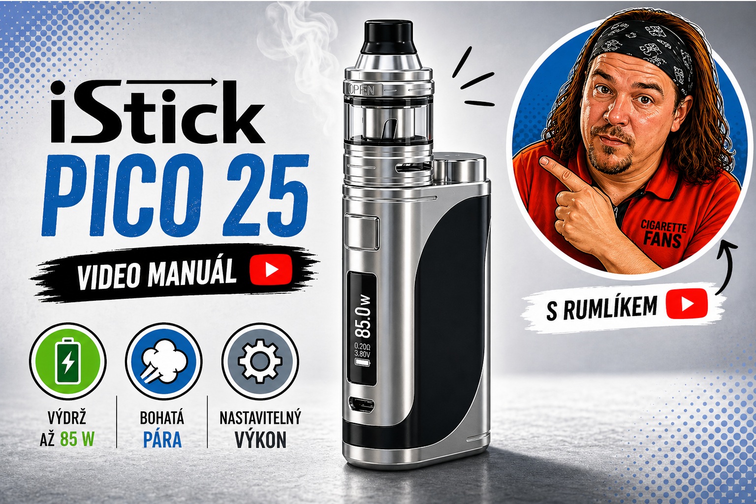 YouTube videomanuál: Eleaf iStick Pico 25