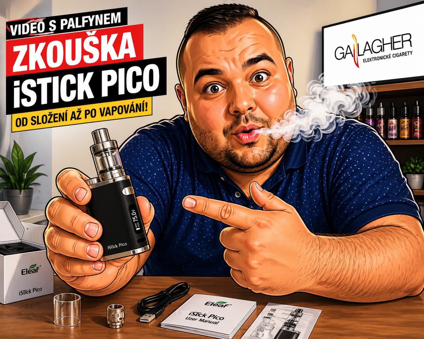 Video s Palfynem: Zkouška e-cigarety iStick Pico od složení až po vapování