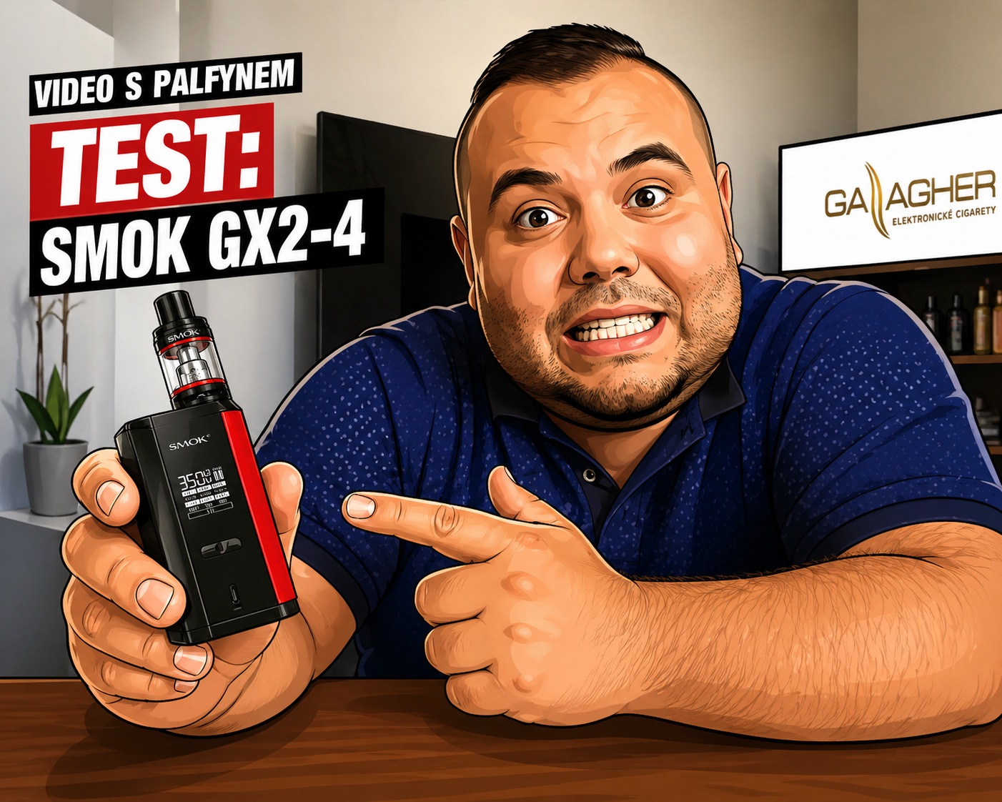Video s Palfynem: Test e-cigarety SMOK GX2/4 před kamerou