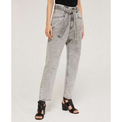 Dámske jeansy s opaskom Sisley sivé