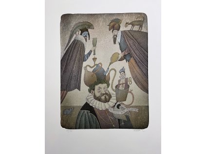 Adolf Born – Císař Rudolf II. v alchymistické laboratoři