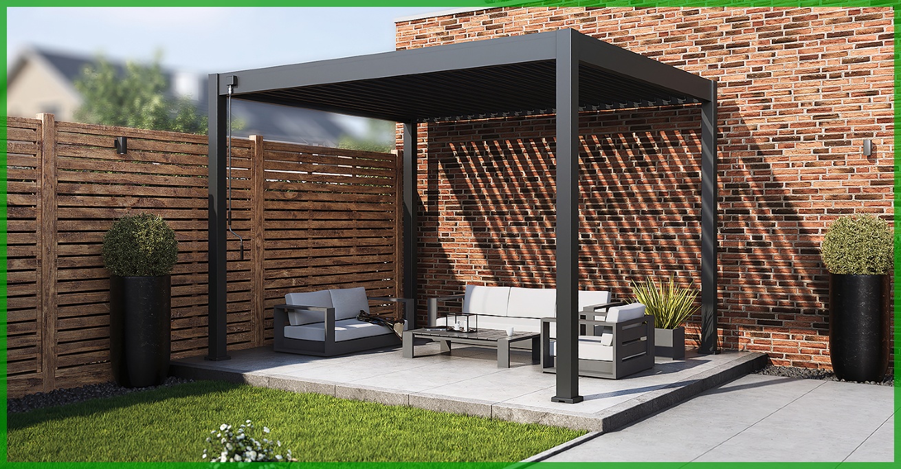 Moderní stínění terasy – bioklimatické pergoly