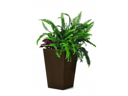 Rattan planter M - hnědá