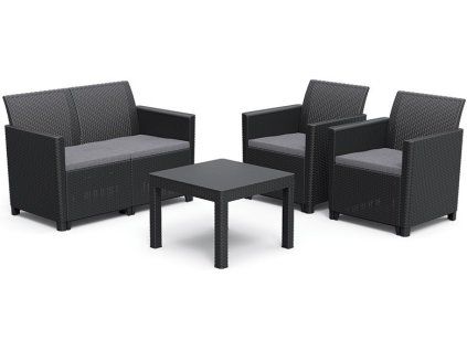 claire 2 seaters sofa set grafit
