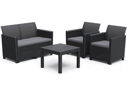 claire 2 seaters sofa set grafit