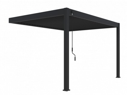 Bioklimatická pergola INTRO PLUS 4x3 m, hliník - do stěny