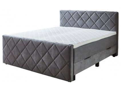 Kontinentální postel BOXSPRING CHESTER BX2200 180x200 cm - šedá