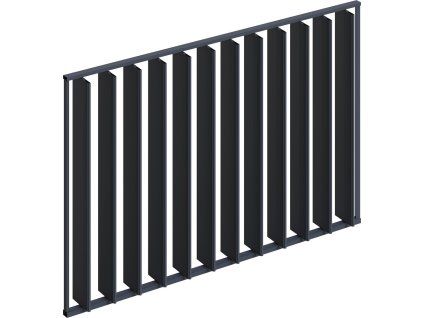 wide vertical tilting aluminum panel anthracite open 3