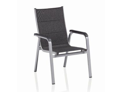 0301202 9000 basic plus padded stapelsessel silber anthrazit meliert object