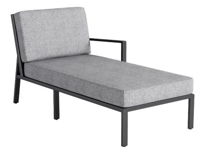 zenith 0303414 7711 chaise lounge rechts anthrazit matt hellgrau meliert object