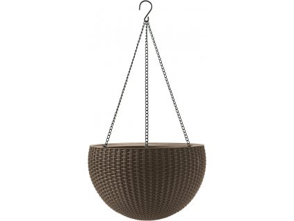 květináč HANGING SPHERE hnědý