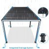 pergola integrated water drainage
