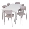 ITALIA DINING plastový stůl - světle šedá