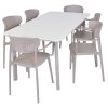 ITALIA DINING plastový stůl - světle šedá