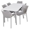 ITALIA DINING plastový stůl - světle šedá