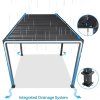 pergola integrated water drainage