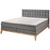 Kontinentální postel BOXSPRING WESTWOOD BX2290 180x200 cm - tmavě šedá