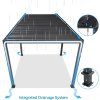 pergola integrated water drainage