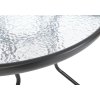 Zahradní stůl ZWMT Ø 80 cm kovový se skleněnou deskou