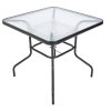 Zahradní stůl ZWMT 80x80 cm kovový se skleněnou deskou