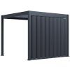 3m wide vertical tilting aluminum panel anthracite open 1
