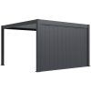 wide vertical tilting aluminum panel anthracite close 1