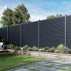 dark grey 160x20mm 1920 75mm alu post top bottom rail