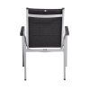 0301202 9000 basic plus padded stapelsessel silber anthrazit meliert rueck
