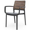 porto armchair graphite walnut
