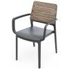 porto armchair graphite ashwood