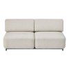 tribe 0107940 7820 lounge 2 sitzer anthrazit matt boucle beige front