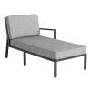 zenith 0303414 7711 chaise lounge rechts anthrazit matt hellgrau meliert object
