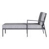 zenith 0303414 7711 chaise lounge rechts anthrazit matt hellgrau meliert side