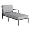 zenith 0303414 7711 chaise lounge rechts anthrazit matt hellgrau meliert object