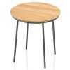 p gentle 0107634 7801 beistelltisch dm 50cm mit teak platte anthrazit matt object