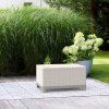 scandi storage table jute top pebble grey soft beige