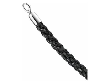 Sametový provaz 150 cm, černý