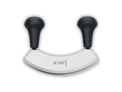 Nůž kolébkový dvojitý 22 cm, černý