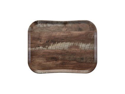 Wood podnos 33 × 43 cm, tmavý dub